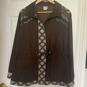 Fringed, beaded jacket